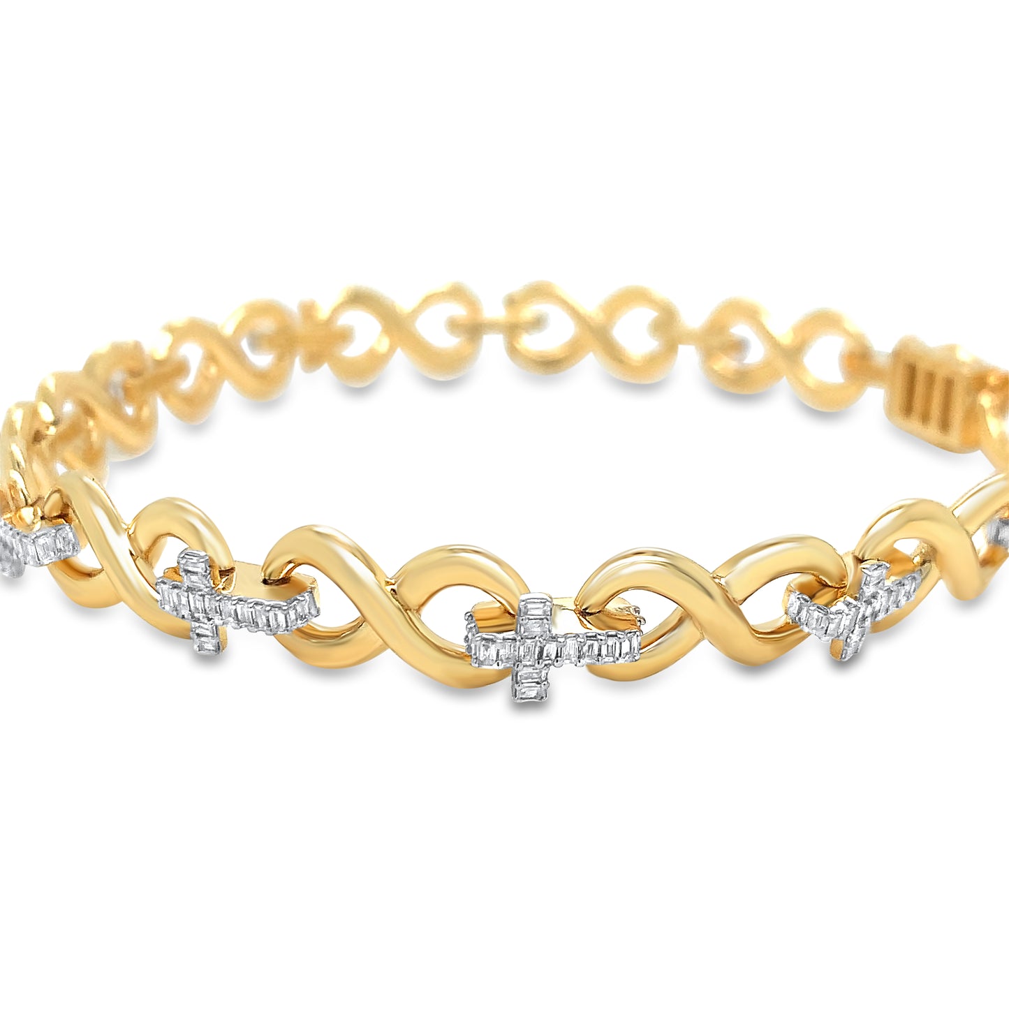 8MM Infinity Cross Bracelet