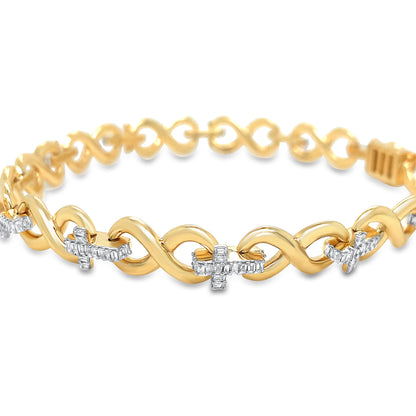 8MM Infinity Cross Bracelet