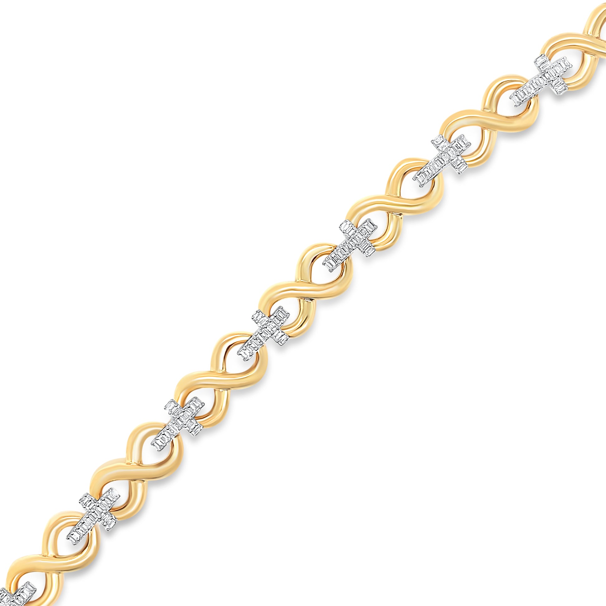 8MM Infinity Cross Bracelet