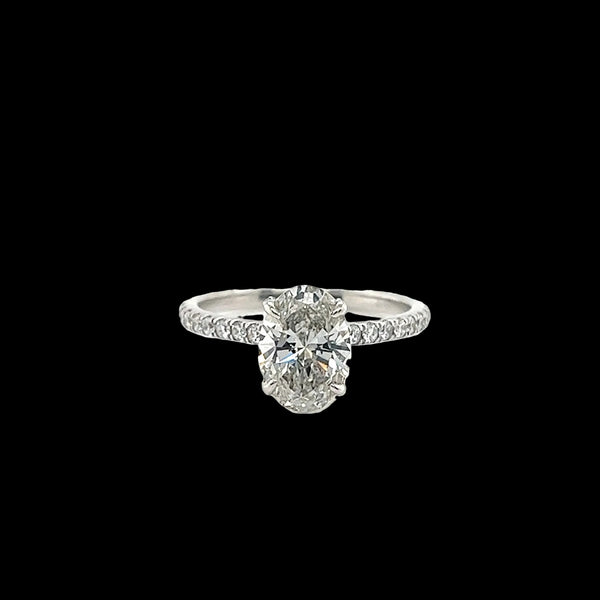 Oval-Cut Lab Diamond Claw Prong Ring