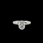 Oval-Cut Lab Diamond Claw Prong Ring