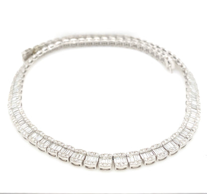 8MM 29.5 CT Baguette Tennis Chain