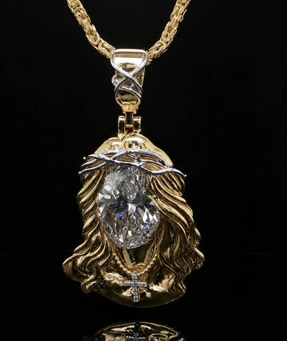 Diamond Oval 10CTW Jesus Head