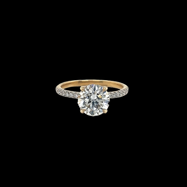 Round-Cut Lab Diamond Claw Prong Ring
