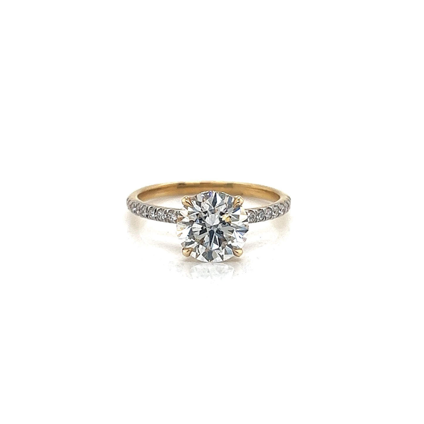 Round-Cut Lab Diamond Claw Prong Ring