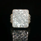 9 CT Baguette Diamond Mens Pinky Ring 10k Gold