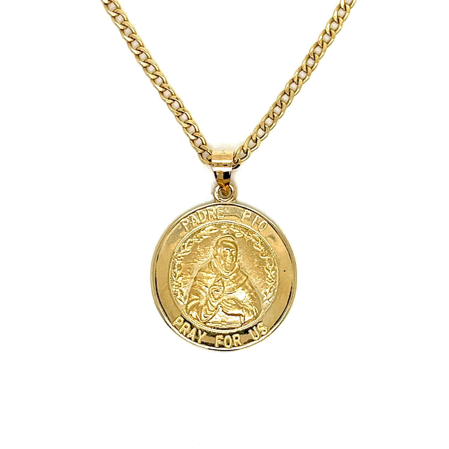 Padre Pío Medallion and Chain
