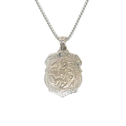 St Michael Shield Medallion and Chain Set