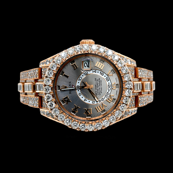 Diamonds Skywdeller Rose Gold Rolex