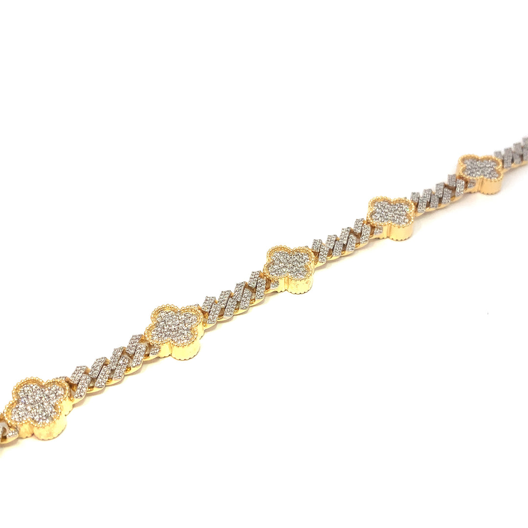 Diamond Four Leaf Clover Bracelet