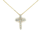 14k Gold Diamond Cross Necklace