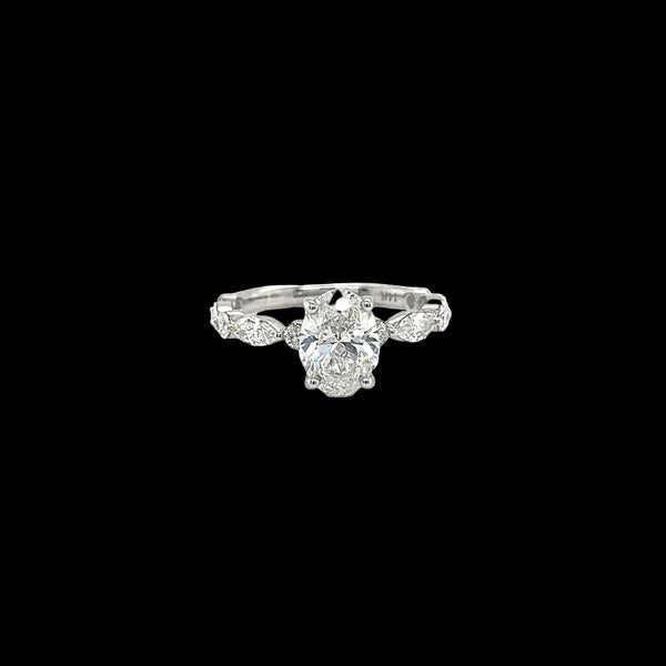 Oval-Cut Lab Diamond Solitaire Ring