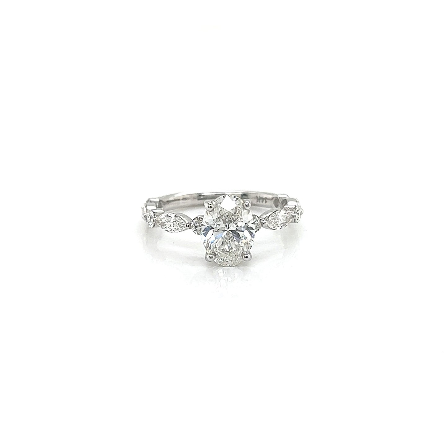 Oval-Cut Lab Diamond Solitaire Ring