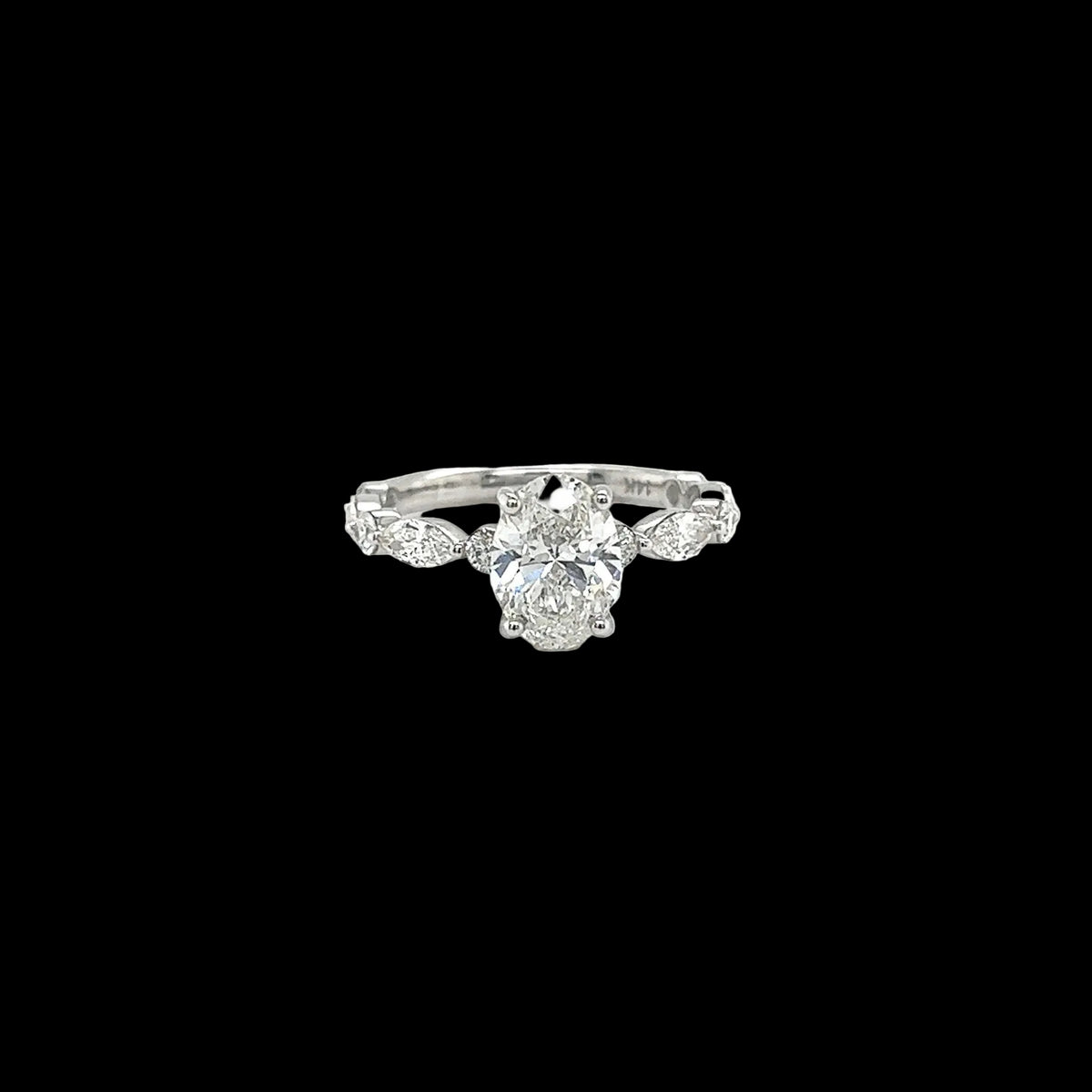 Oval-Cut Lab Diamond Solitaire Ring