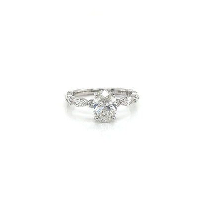 Oval-Cut Lab Diamond Solitaire Ring