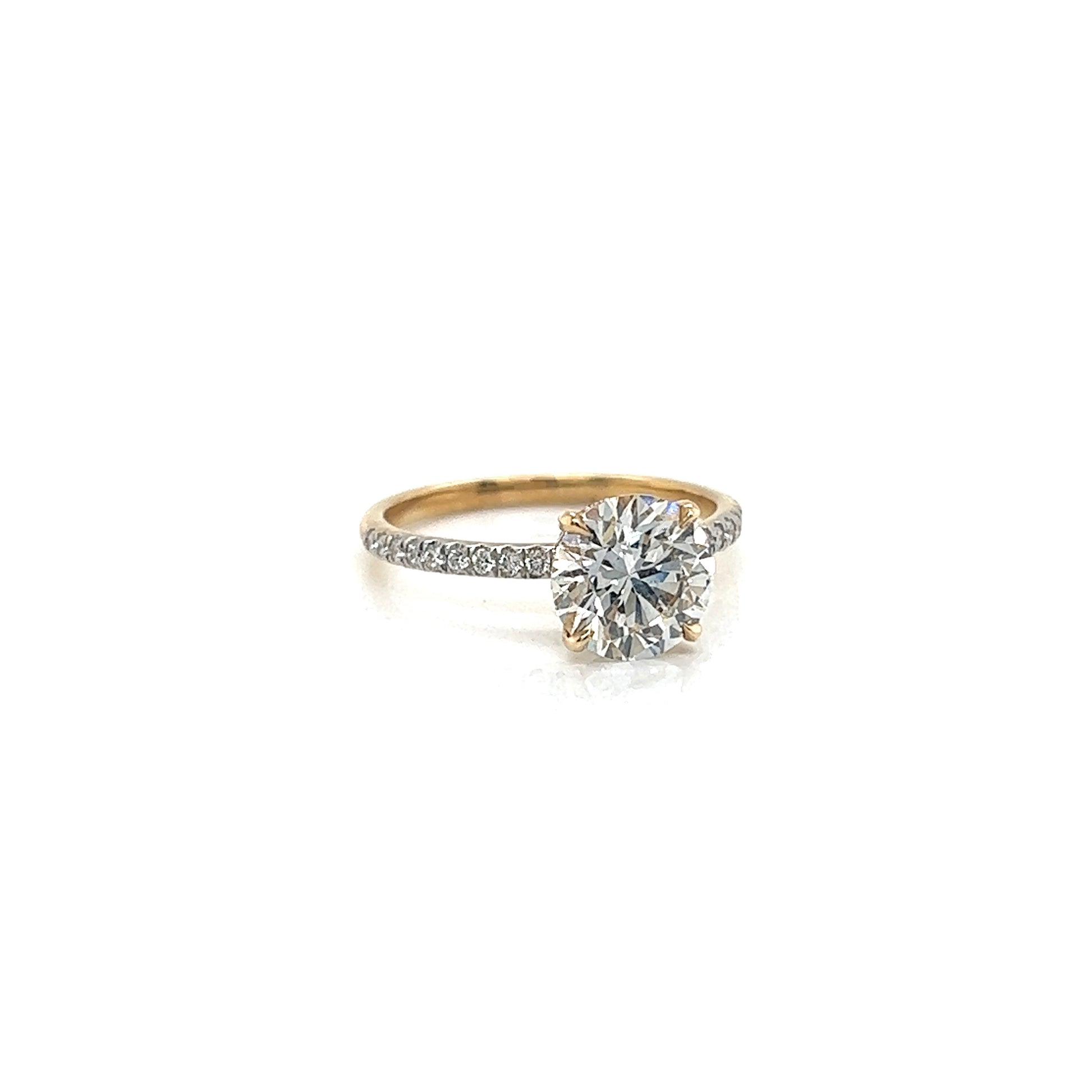 Round-Cut Lab Diamond Claw Prong Ring