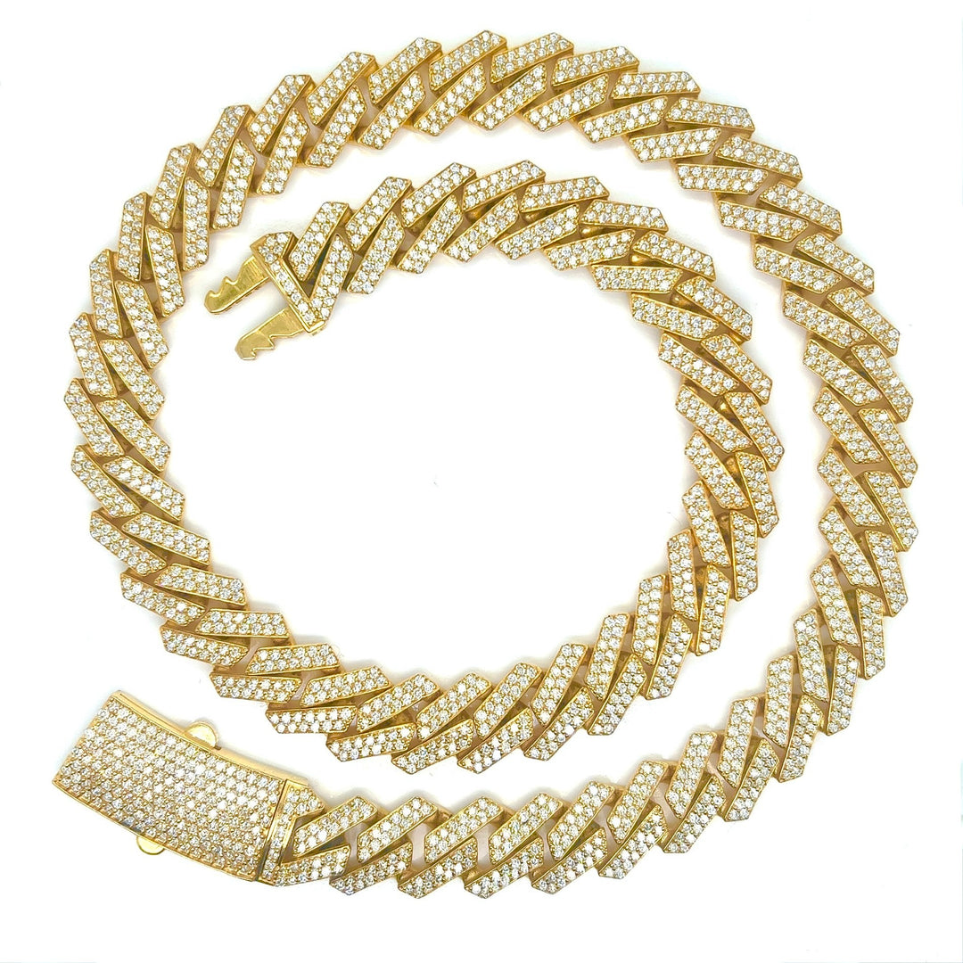 12.5MM Diamond Monaco Tight Cuban Link Chain