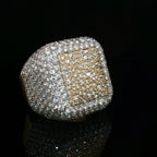 Diamond Mens Ring 10 CT Inverted 14k Gold