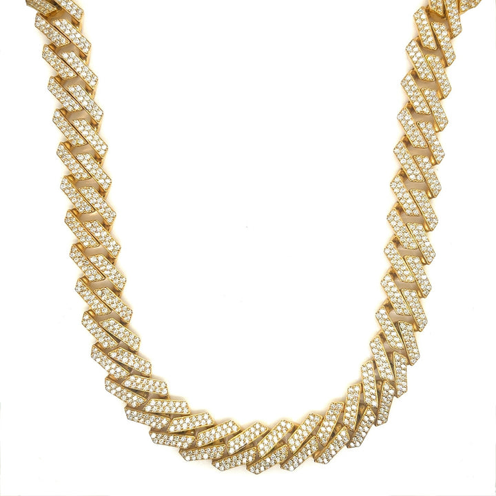 12.5MM Diamond Monaco Tight Cuban Link Chain