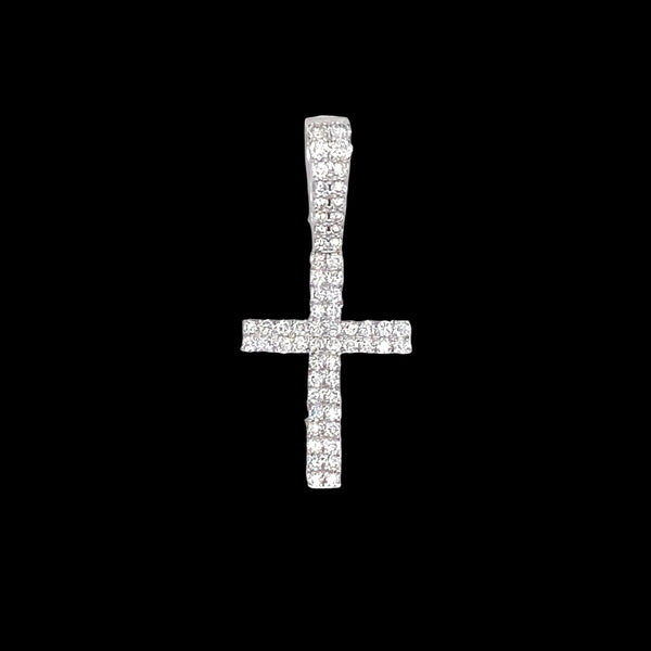 Diamond Micro Cross Pendant