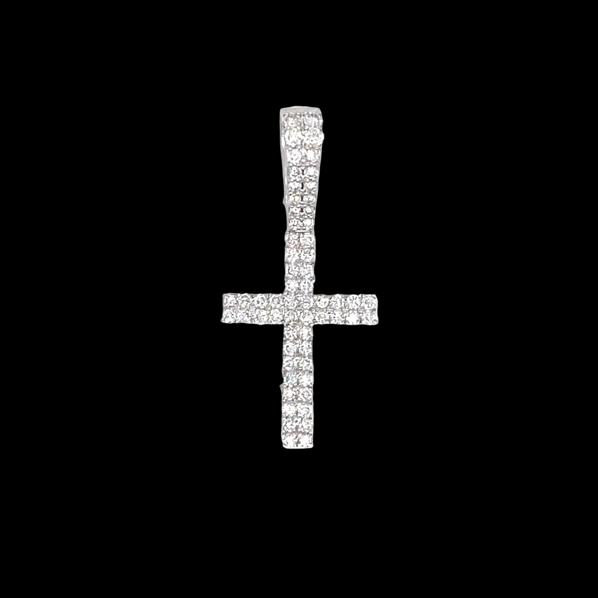Diamond Micro Cross Pendant