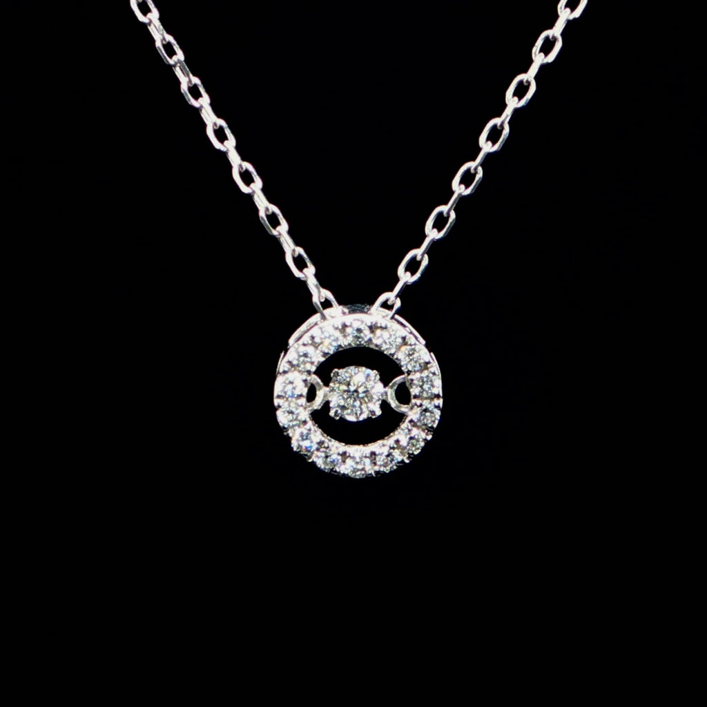 Floating Diamond Charm Necklace