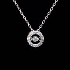 Floating Diamond Charm Necklace