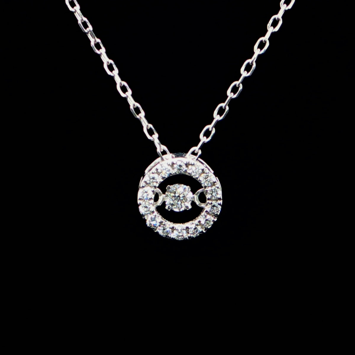 Floating Diamond Charm Necklace