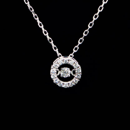 Floating Diamond Charm Necklace