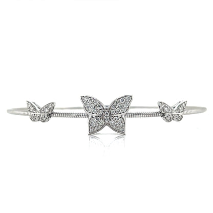 Butterfly Diamond Bangle in 14KT