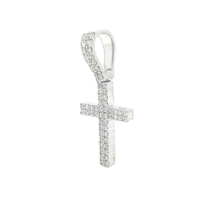 Diamond Micro Cross Pendant