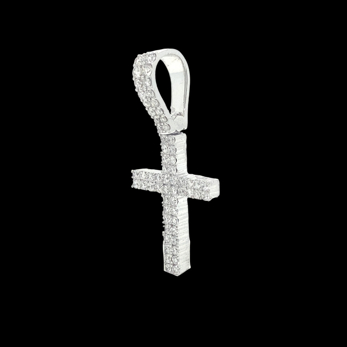 Diamond Micro Cross Pendant