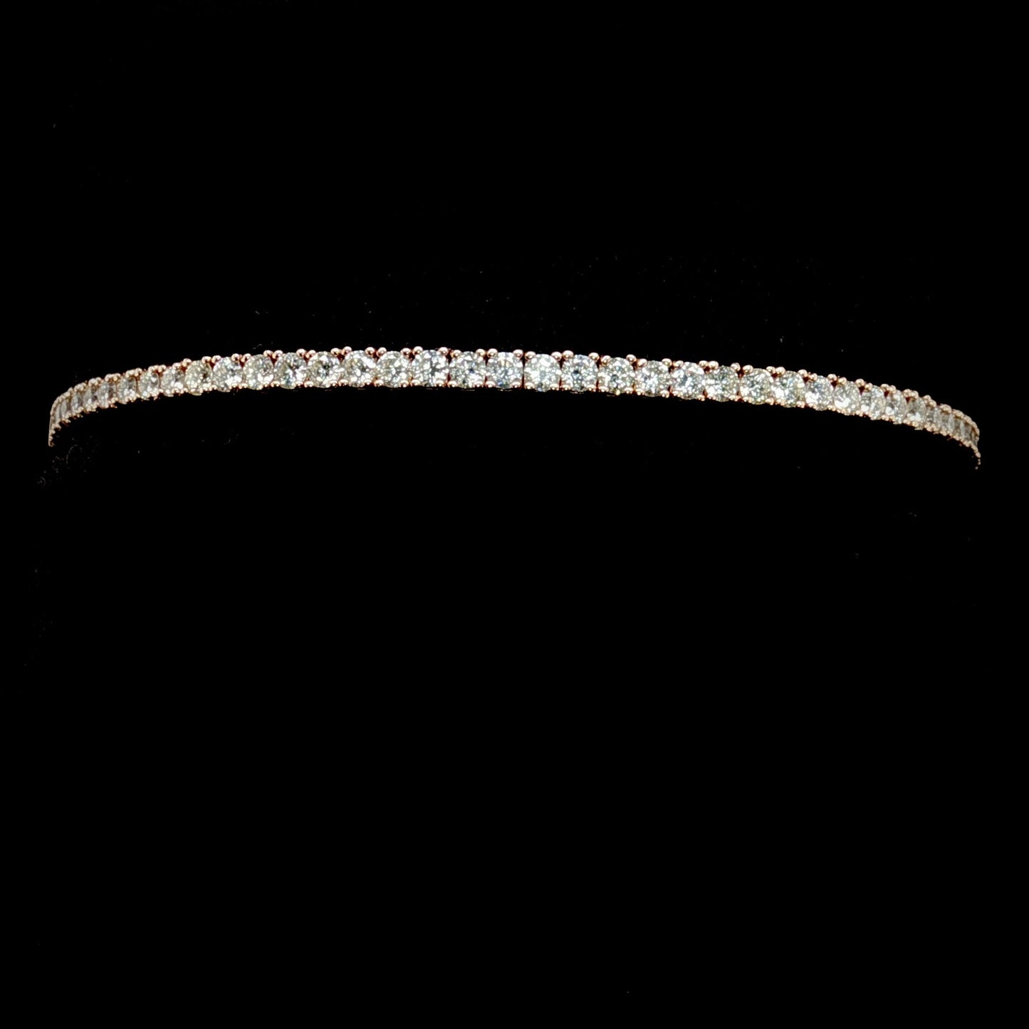 2CT 40pt Flexible Diamond Tennis Bangle