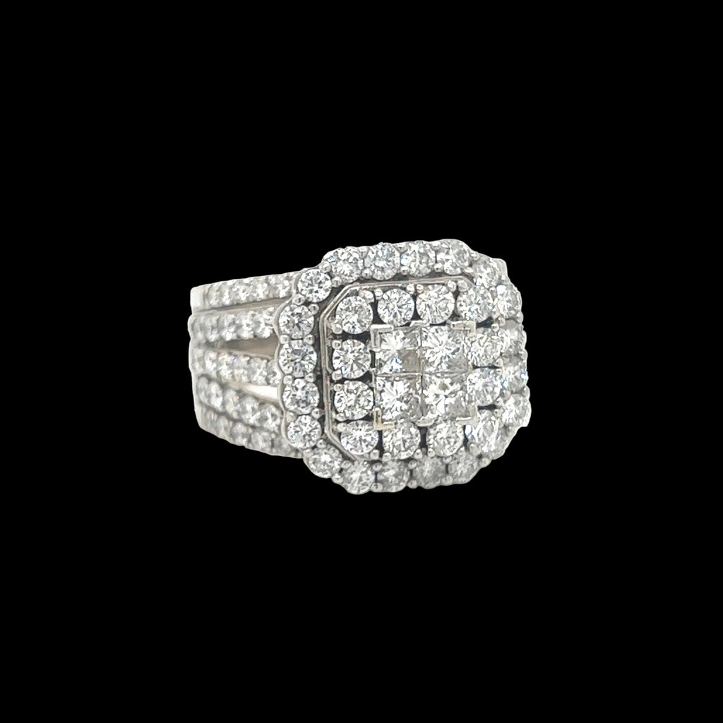 Cushion Princess Cut Diamond Ring