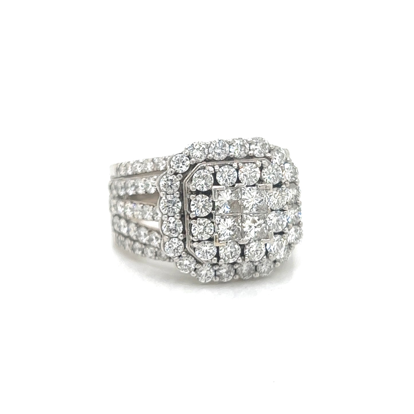 Cushion Princess Cut Diamond Ring