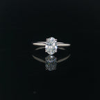 1CT Diamond Oval Engagement Ring