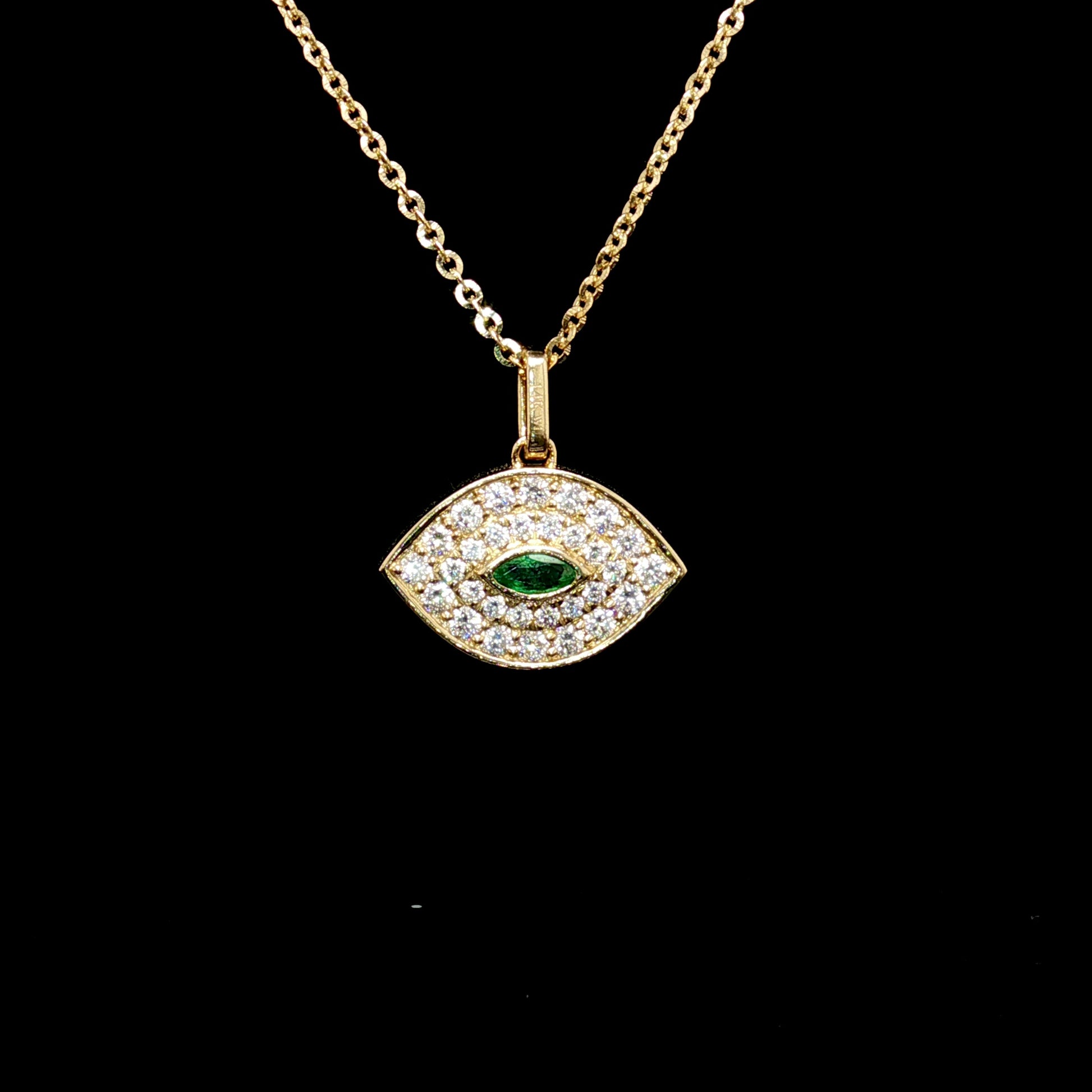 Diamond Evil Eye Necklace