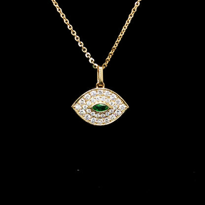 Diamond Evil Eye Necklace