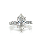 5CT Marquise-Cut Lab Engagement Ring