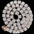 25CTW Rose Gold Tennis Chain