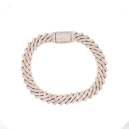10MM Diamond Cuban Bracelet