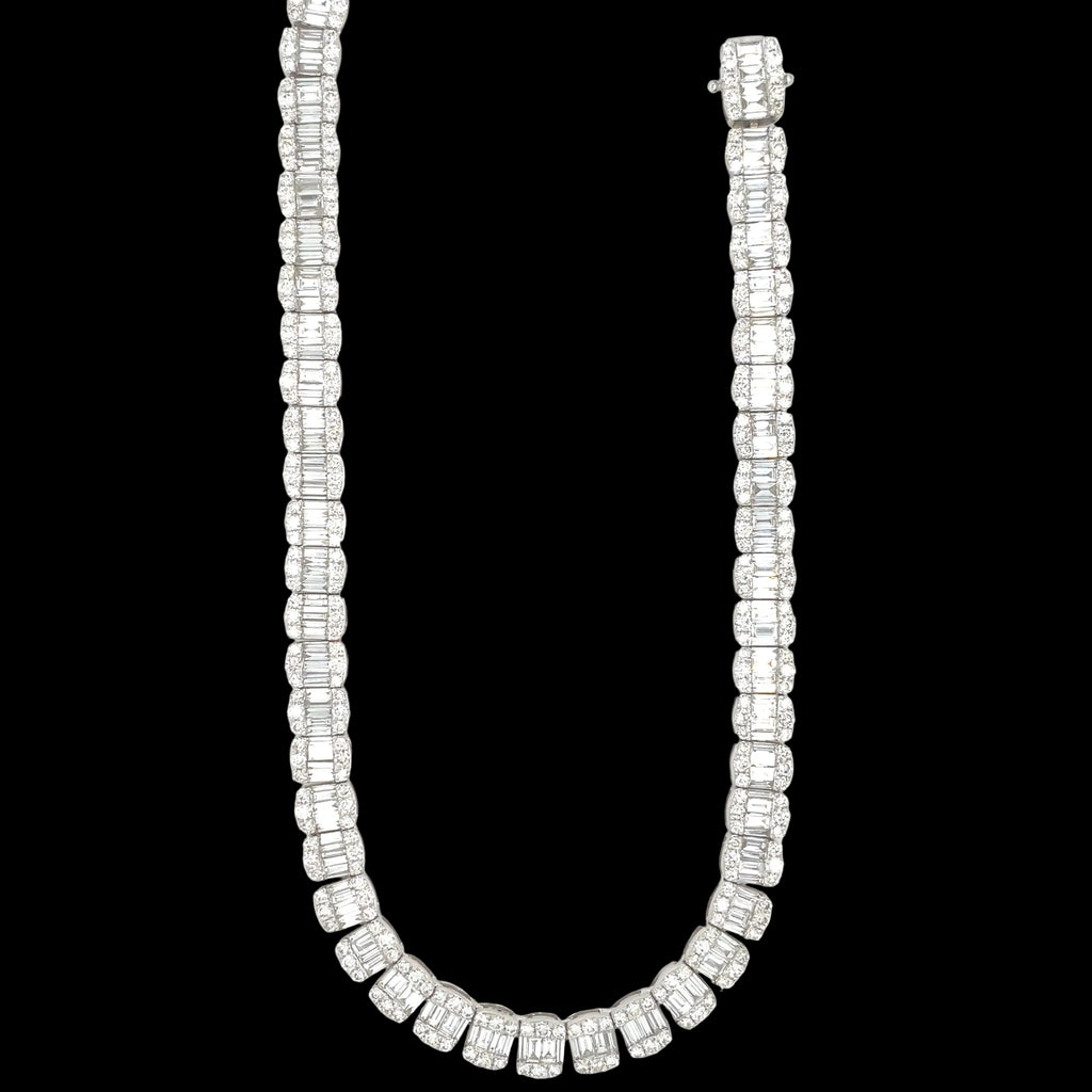 8MM 29.5 CT Baguette Tennis Chain