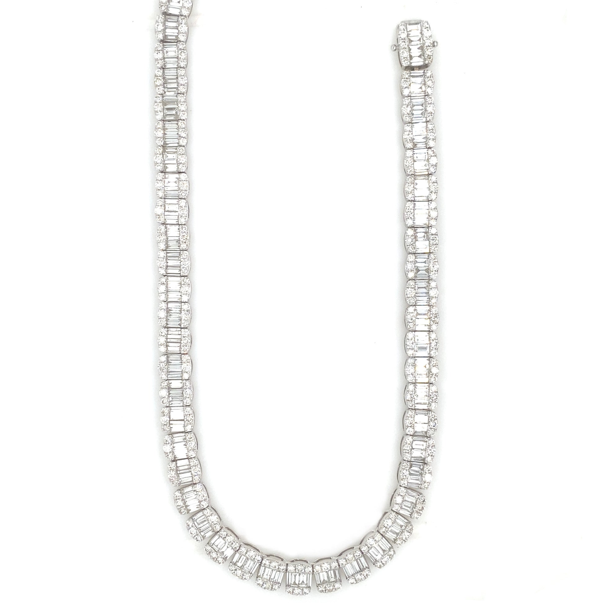 8MM 29.5 CT Baguette Tennis Chain