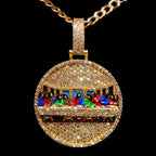 Solid Last Supper Natural 5 CTW Diamond Pendant 10K Gold