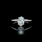 1CT Diamond Oval Engagement Ring