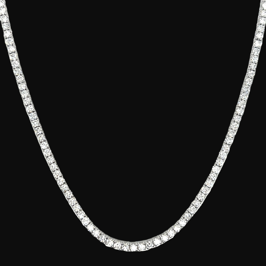 6 Pointer Diamond Tennis Necklace