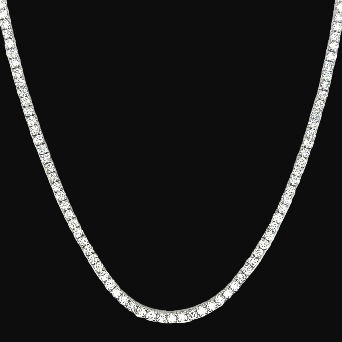 6 Pointer Diamond Tennis Necklace