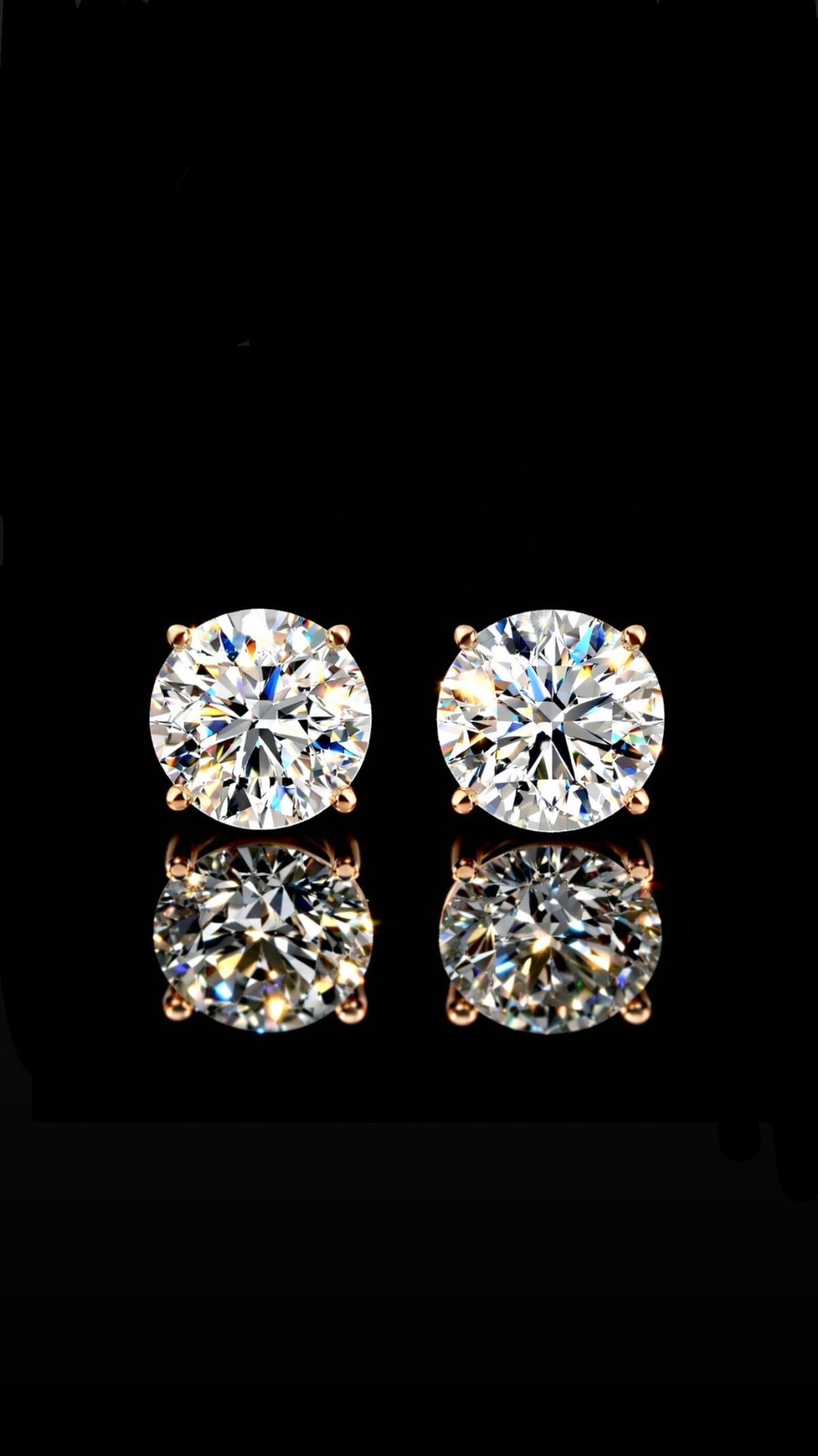 3CTW Total Lab Diamond Stud Earrings