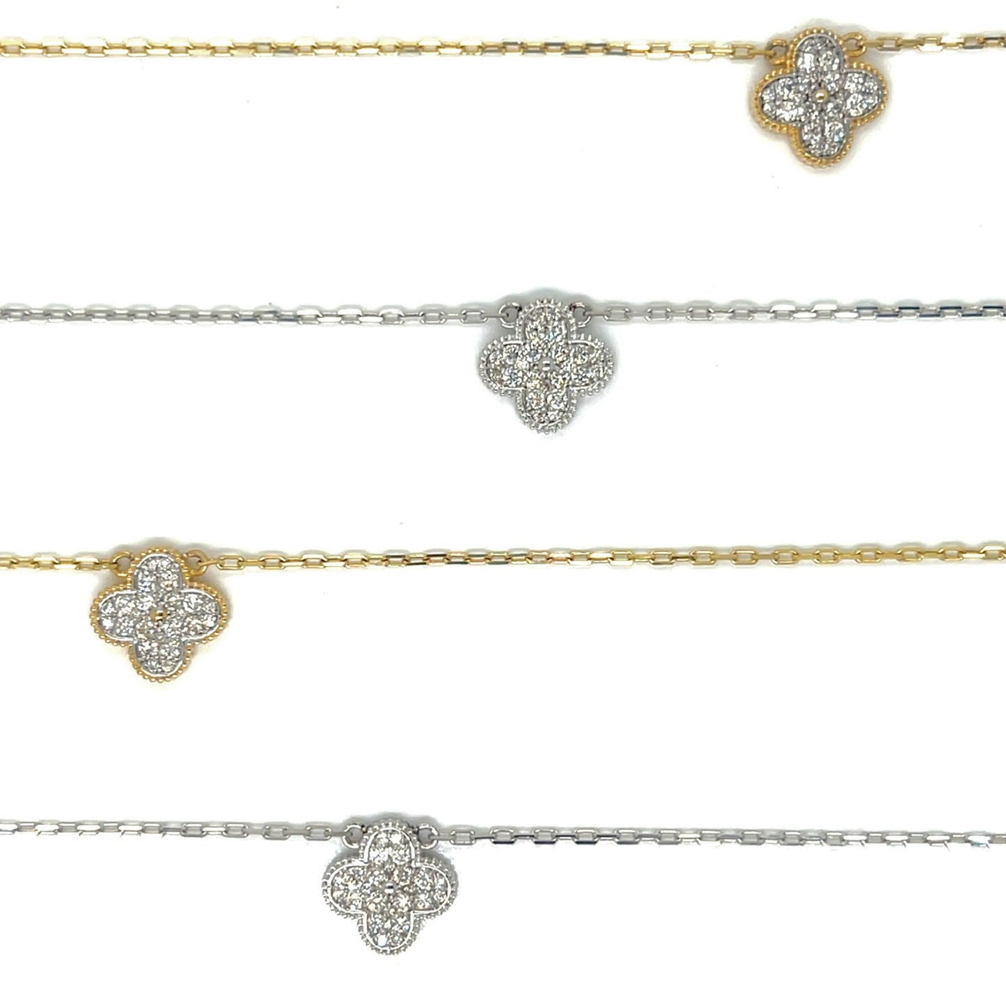 Clover Pendant Diamond Necklace