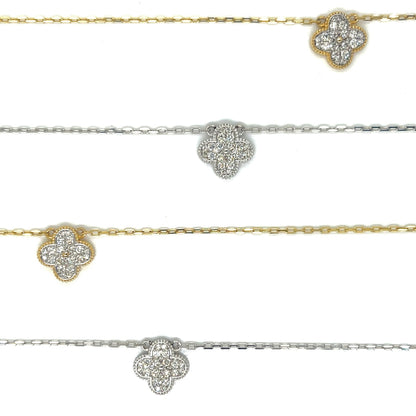Clover Pendant Diamond Necklace